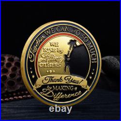 100PC Thank You For Making A Difference Commemorative Gold Plated Challenge Coin