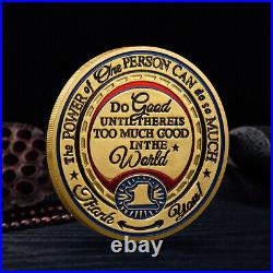 100PC Thank You For Making A Difference Commemorative Gold Plated Challenge Coin