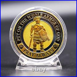 100X Challenge Design Put On the Whole Armor Of God Commemorative Coin Gold