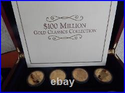 $100 Million Gold Classics Collection 24K Gold Plated 24 Coins in Case
