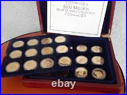 $100 Million Gold Classics Collection 24K Gold Plated 24 Coins in Case