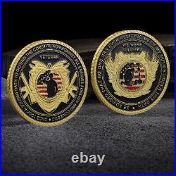 100 PCS Collection U. S. Veteran Gold Decoration Iron Coin Commemorative Plating