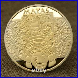 100 PCS Plated Gold Coin Mexico Maya Decoration Prophecy Commemorative
