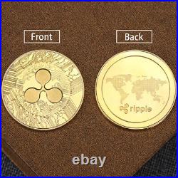 100 PCS Round Gold Plate Ripple Coin Commemorative Gift Collectible Metal Craft
