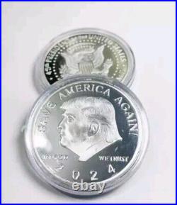 100 PC Silver & Gold SAVE AMERICAN AGAIN! Donald Trump Commemorative Coins