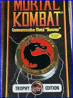 10 Coins MORTAL KOMBAT TROPHY EDITION 18K Gold SLAMMER 1992 Commemorative Metal
