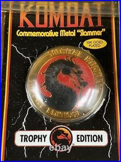 10 Coins MORTAL KOMBAT TROPHY EDITION 18K Gold SLAMMER 1992 Commemorative Metal