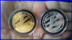 10 Cryptocurrency Commemorative Coins Like Bitcoin Gold Plated Rose Gold Silver