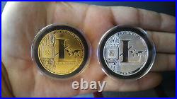 10 Cryptocurrency Commemorative Coins Like Bitcoin Gold Plated Rose Gold Silver