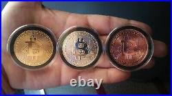 10 Cryptocurrency Commemorative Coins Like Bitcoin Gold Plated Rose Gold Silver