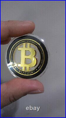 10 Cryptocurrency Commemorative Coins Like Bitcoin Gold Plated Rose Gold Silver