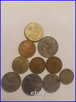10pcs vintage coins currency Egyptian collection set rare pound old cent money