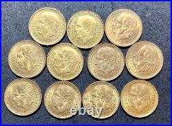 (11) 1945 Mexico Gold 2.5 Pesos Coin. 9000 Gold. 0603 AGW 11 Coin Collection Lot