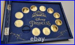 (11) Bradford Exchange Disney Princess Proof Collection Coins Medallions with Case