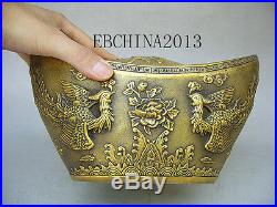 11 Chinese gold ingot Ancient money Brass sculpture COINS in the piggy bank