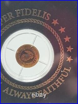 14k Gold US Marine Semper Fidelis 585 Bullion Tribute Coin. 5g Less Then 10,000