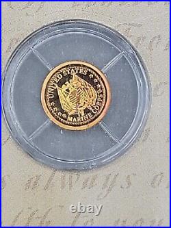 14k Gold US Marine Semper Fidelis 585 Bullion Tribute Coin. 5g Less Then 10,000