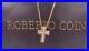 $1550 Roberto coin Princess Collection Yellow Gold Diamond Cross 0.15ct Necklace