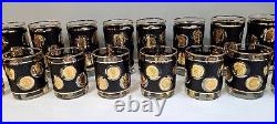 16 Libbey Gold Coin Collection USA Beverage Bar Glasses Highball & Whiskey Rocks