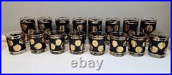 16 Libbey Gold Coin Collection USA Beverage Bar Glasses Highball & Whiskey Rocks