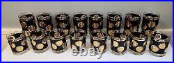 16 Libbey Gold Coin Collection USA Beverage Bar Glasses Highball & Whiskey Rocks
