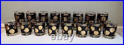 16 Libbey Gold Coin Collection USA Beverage Bar Glasses Highball & Whiskey Rocks