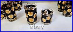 16 Libbey Gold Coin Collection USA Beverage Bar Glasses Highball & Whiskey Rocks