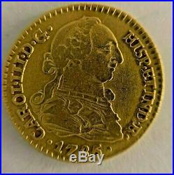 1785 Spanish Colonial 1 Escudo Rare & Collectible Gold Coin Mint Mark S C