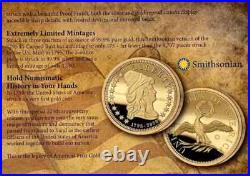 1795-2020.75 oz Gold & 2 oz Silver Capped Bust Design Smithsonian PF70