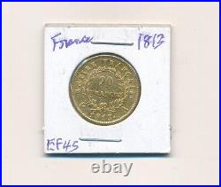 1813 France gold coin rare collectibles graded 900 gold coin 20 francs 6.45 gram