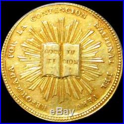 1834 Gold Lima Peru 8 Escudo Proclamation Constitution Eliasberg Collection