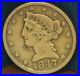 1847 $5 gold liberty possible trench art Tooled sideburns & Chin whiskers Hobo