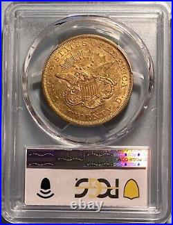 1850 $20 Liberty Gold Double Eagle PCGS AU53 First Collectable Year Of Issue