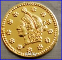 1852 half Dollar california Gold coin collection USA Indian head tête indien $
