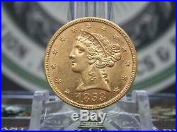 1853 $5 Gold Liberty Half Eagle #1 East Coast Coin & Collectables, Inc