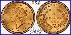 1854 PCGS MS66 Type 1 Gold Dollar D. L. Hansen Collection