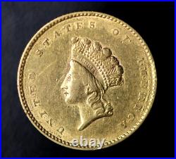 1854 T 2 $1 gold coin Fresh from an old collection- Lot 6562