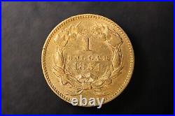 1854 T 2 $1 gold coin Fresh from an old collection- Lot 6562