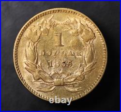 1855 $1 gold coin Fresh from an old collection- Lot 6571