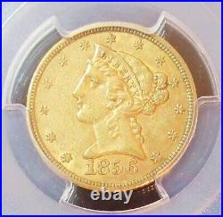 1856-S $5 AU55 PCGS. The Fairmont Collection! RARE