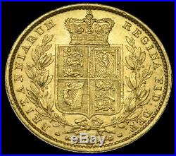 1857 EF Gold Queen Victoria Full Sovereign Coin. Ex-Michael Gietzelt Collection