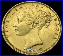 1857 EF Gold Queen Victoria Full Sovereign Coin. Ex-Michael Gietzelt Collection