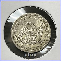 1858 Seated Quarter Silver Coin Collection Details AU