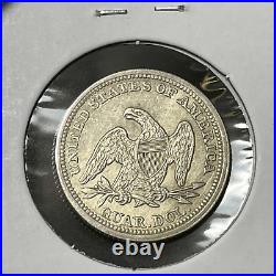 1858 Seated Quarter Silver Coin Collection Details AU