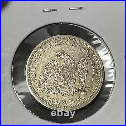 1858 Seated Quarter Silver Coin Collection Details AU