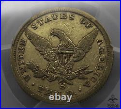 1860-S USA $10 Liberty Head Gold Eagle Coin PCGS VF25 FAIRMONT COLLECTION