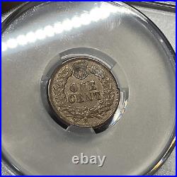1866 CAC AU DETAILS Damaged reverse Copper Indian Head Cent Coin Collection