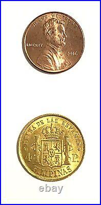1868 Isabela II Spain Philippines 4-peso gold coin-rare collectible