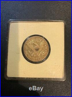 1880 $5 Liberty Half Eagle Five Dollar Gold Us Collectible Coin