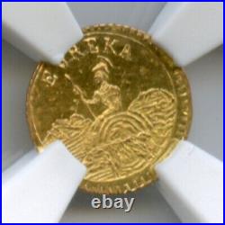 1884 California Gold Token / NGC MS64DPL / Weber Collection / Rotated Die Error